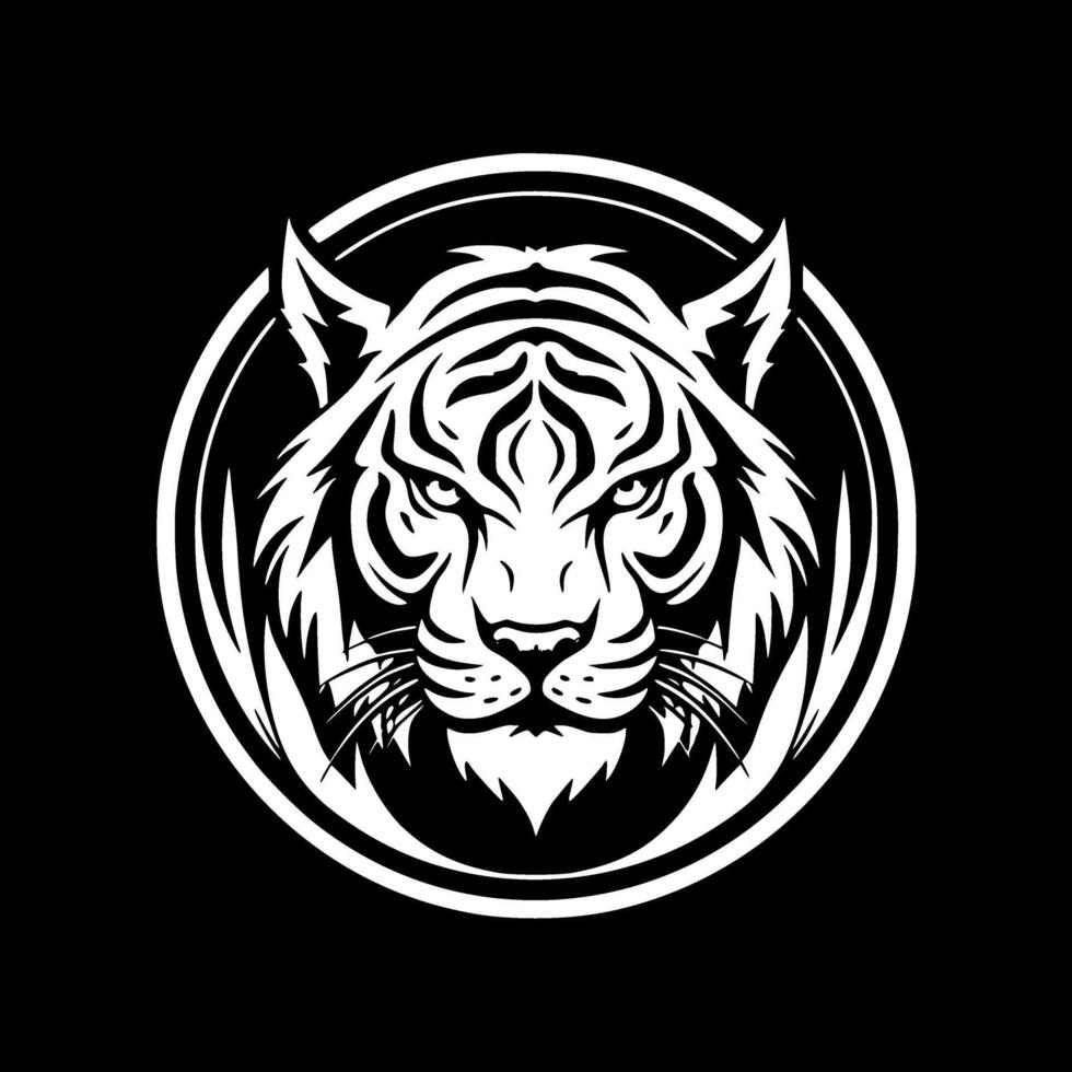 Tiger, Minimalist and Simple Silhouette - illustration vector