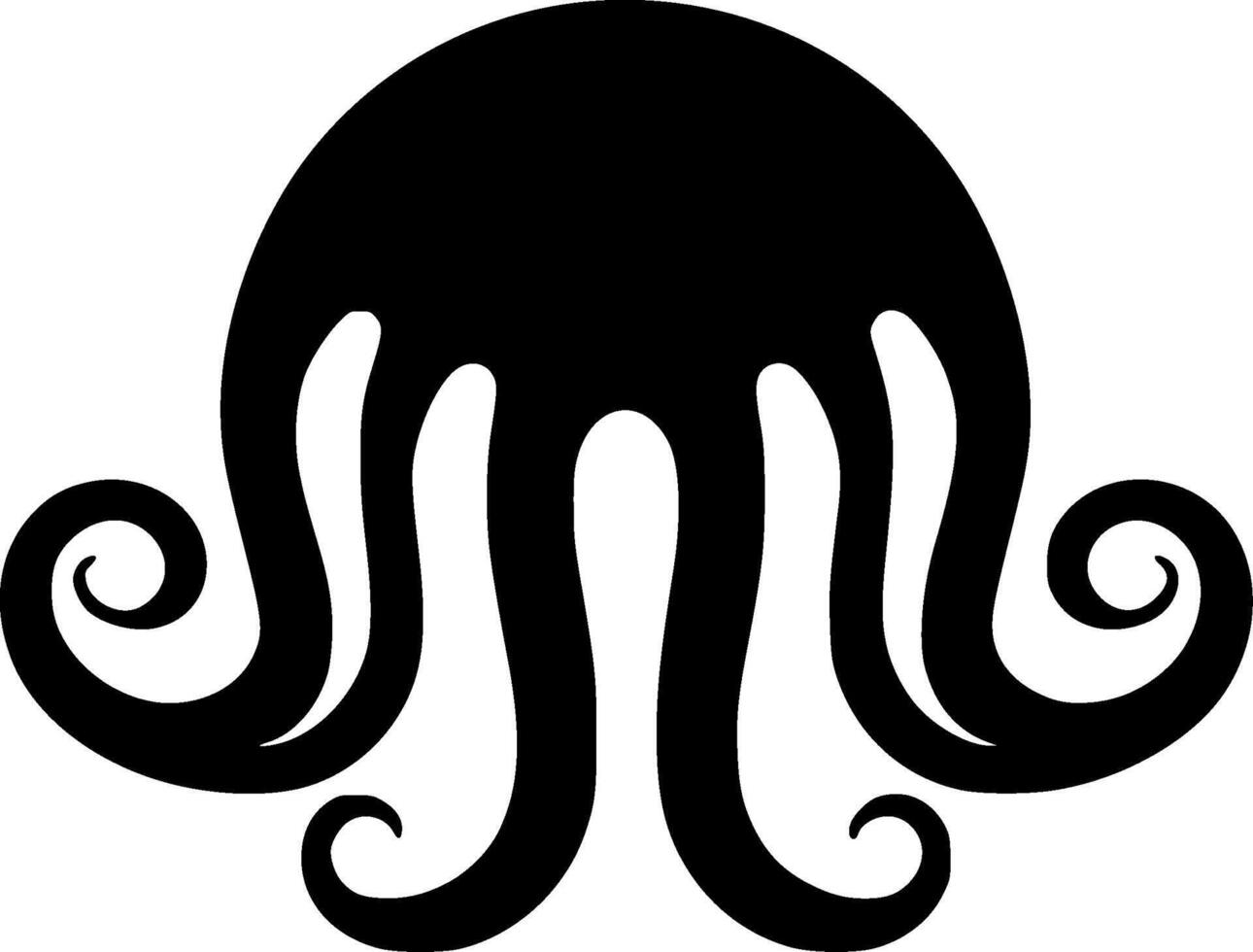 Octopus Tentacles - Minimalist and Flat Logo - illustration vector