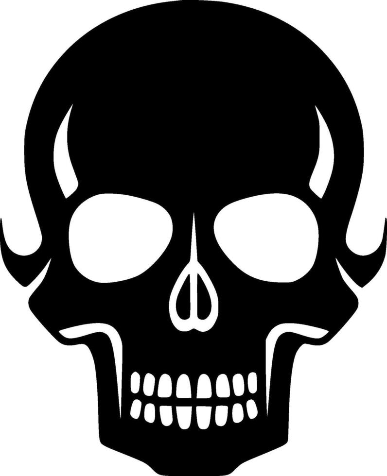 Skull, Minimalist and Simple Silhouette - illustration vector