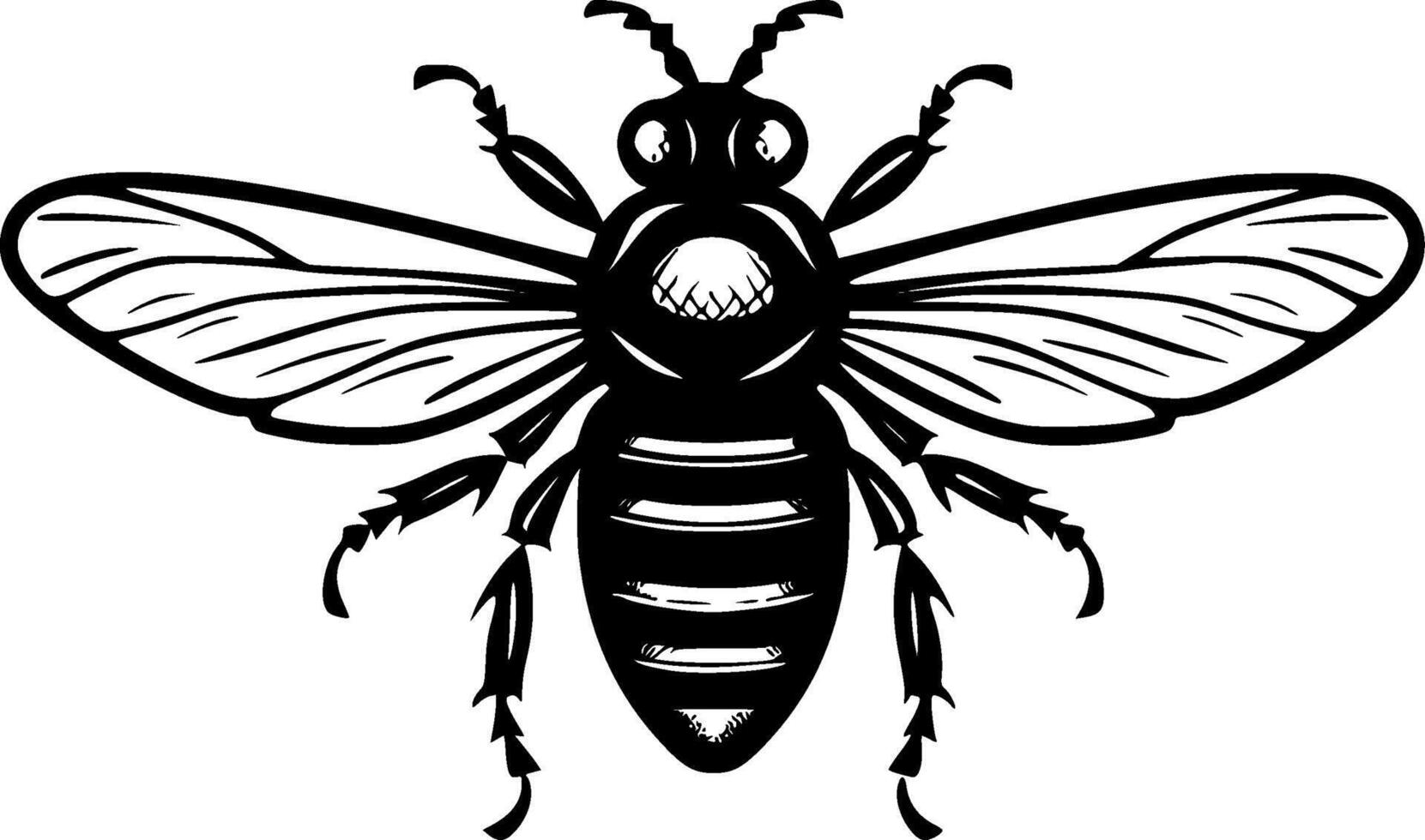 Fly, Minimalist and Simple Silhouette - illustration vector