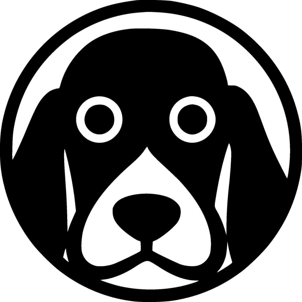 Dog, Minimalist and Simple Silhouette - illustration vector
