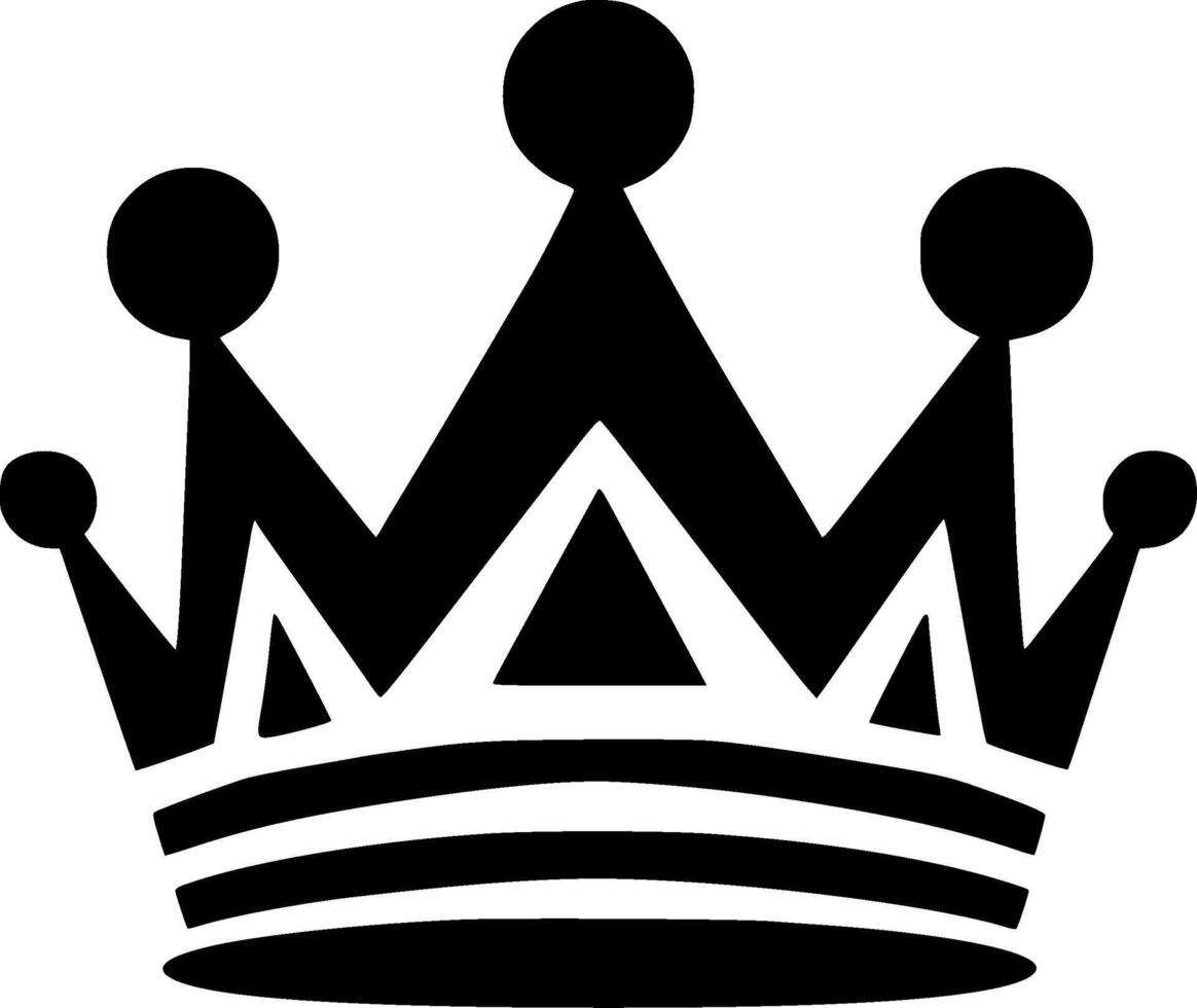 Crown, Minimalist and Simple Silhouette - illustration vector