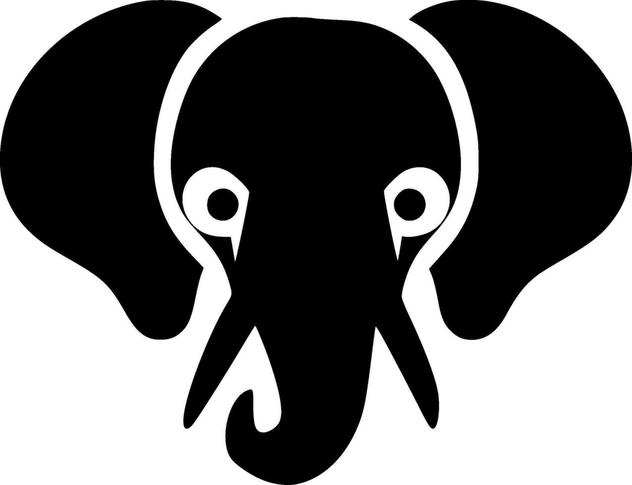 Elephant - Minimalist and Flat Logo - illustration vector