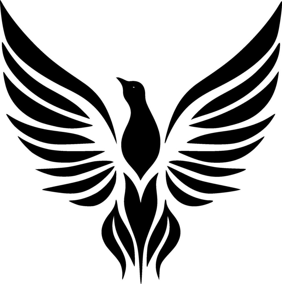 Dove - Black and White Isolated Icon - illustration vector