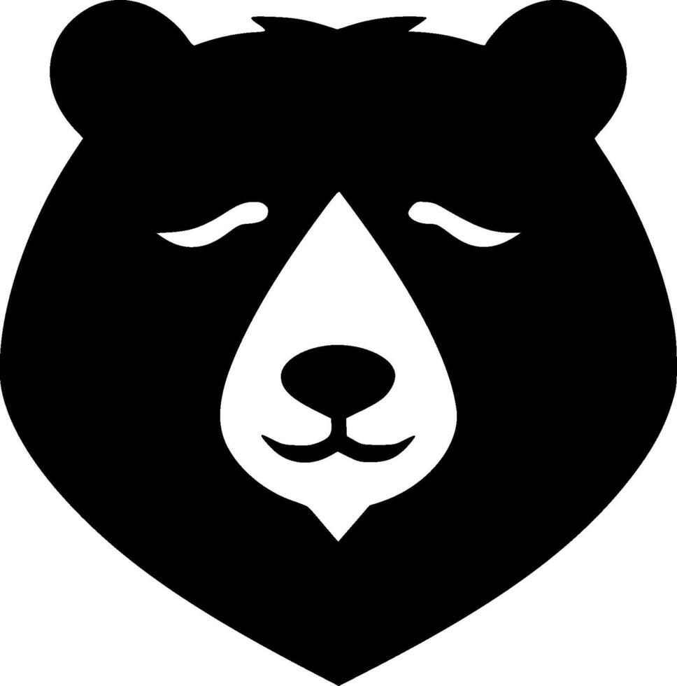 Bear, Black and White illustration vector