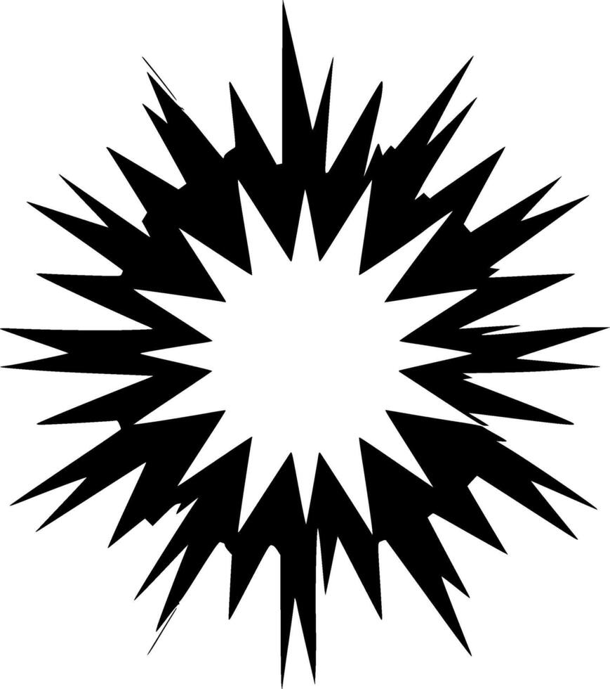 Explosion - Black and White Isolated Icon - illustration vector