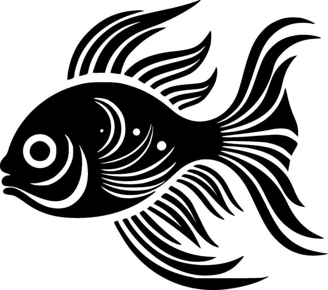 Fish, Minimalist and Simple Silhouette - illustration vector
