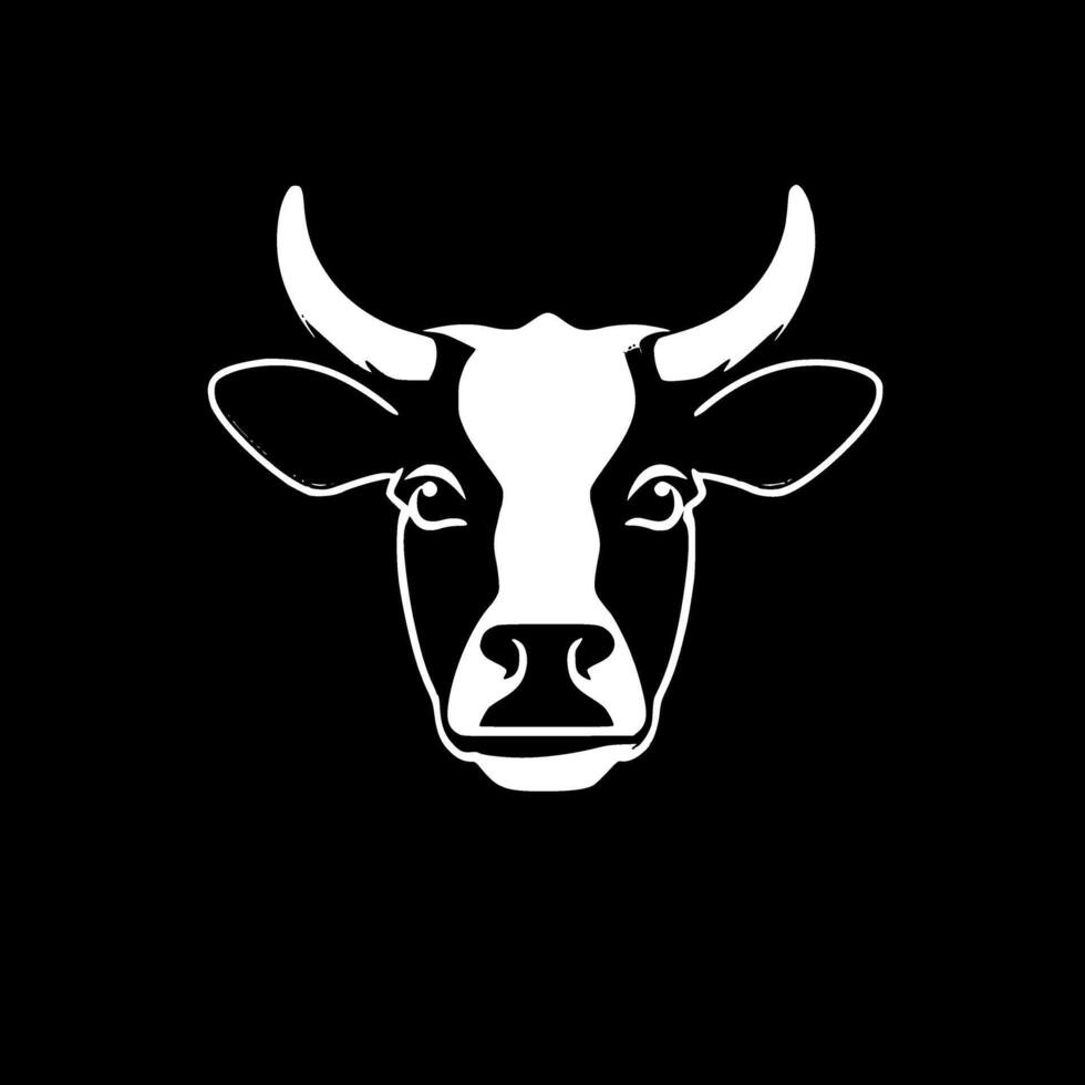 Cow, Minimalist and Simple Silhouette - illustration vector