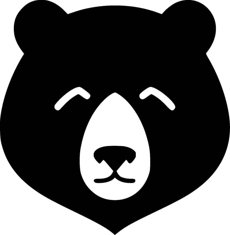 Bear, Minimalist and Simple Silhouette - illustration vector