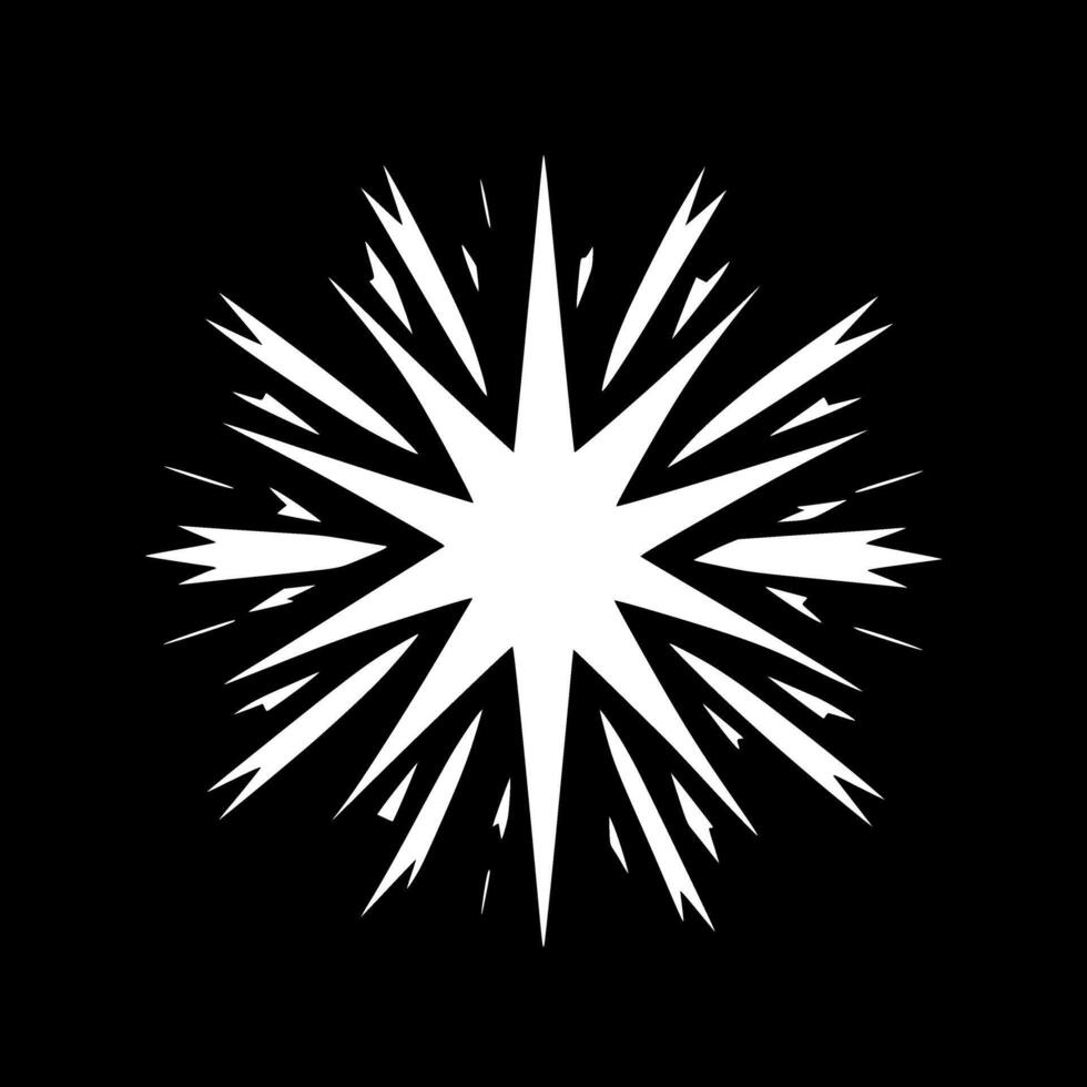Explosion, Minimalist and Simple Silhouette - illustration vector