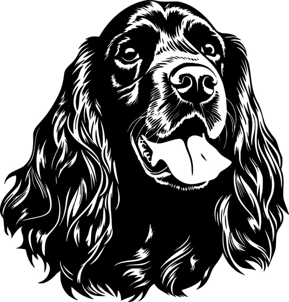 Cocker Spaniel, Minimalist and Simple Silhouette - illustration vector