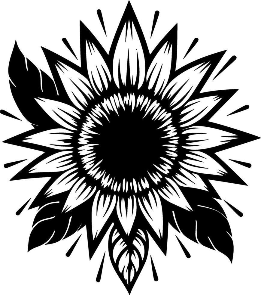 Flower, Minimalist and Simple Silhouette - illustration vector