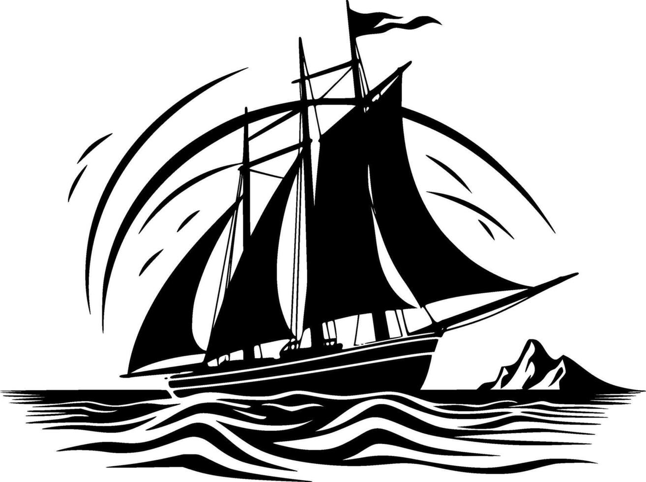Boat - High Quality Logo - illustration ideal for T-shirt graphic vector