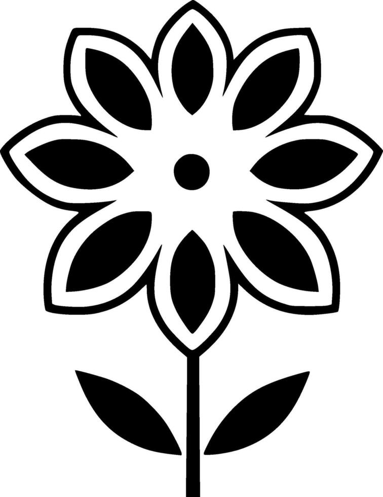 Flower, Minimalist and Simple Silhouette - illustration vector