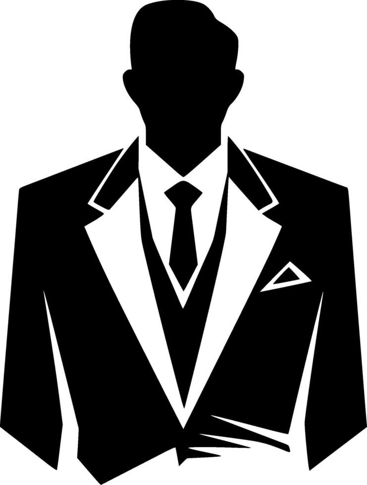 Suit, Minimalist and Simple Silhouette - illustration vector