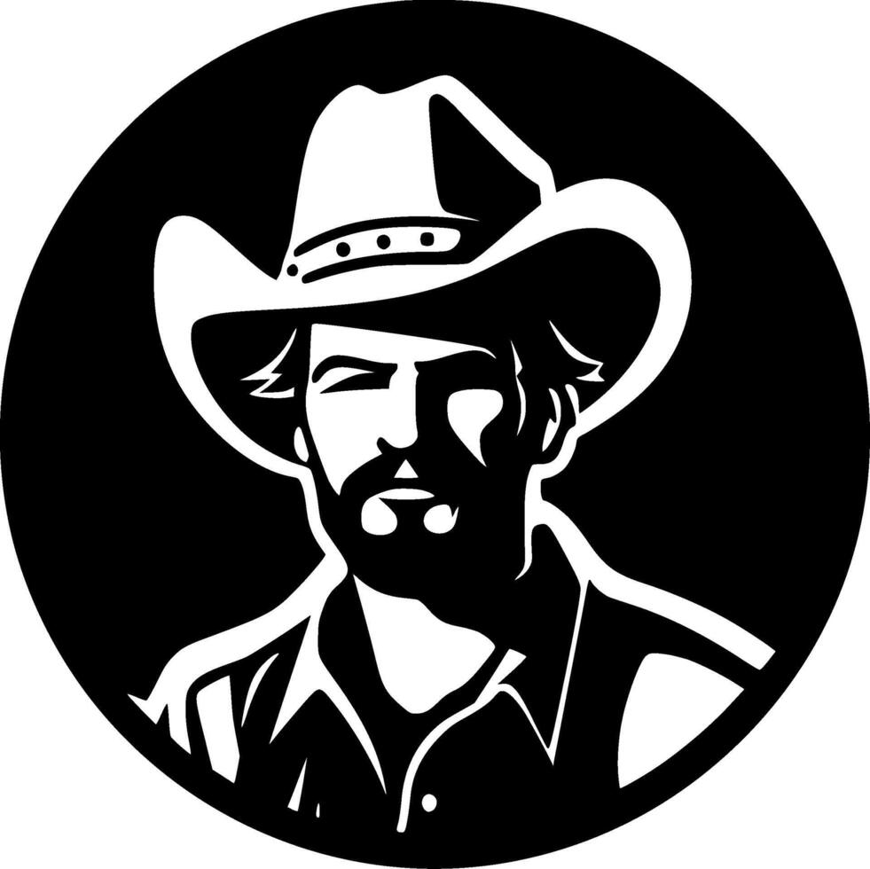Western, Minimalist and Simple Silhouette - illustration vector