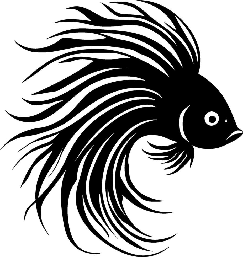 Betta Fish - High Quality Logo - illustration ideal for T-shirt graphic vector