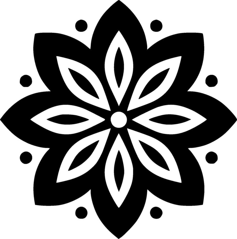 Mandala - Minimalist and Flat Logo - illustration vector
