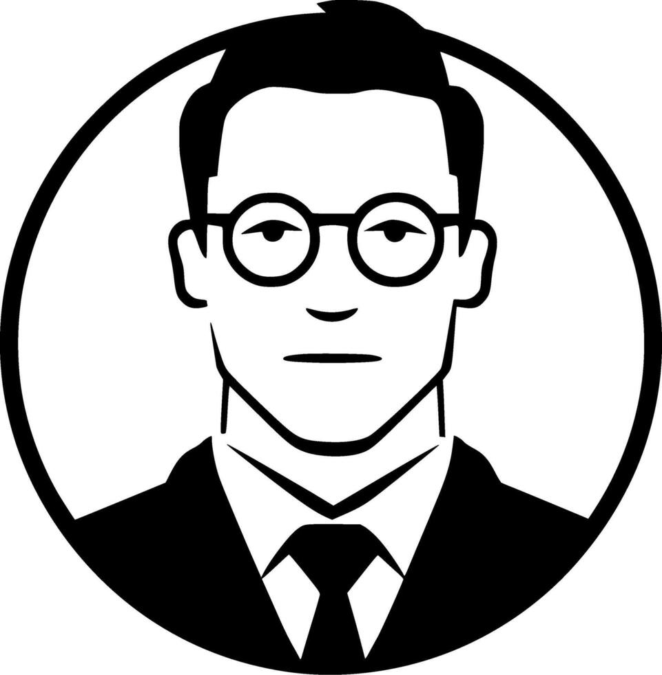 Teacher, Black and White illustration vector