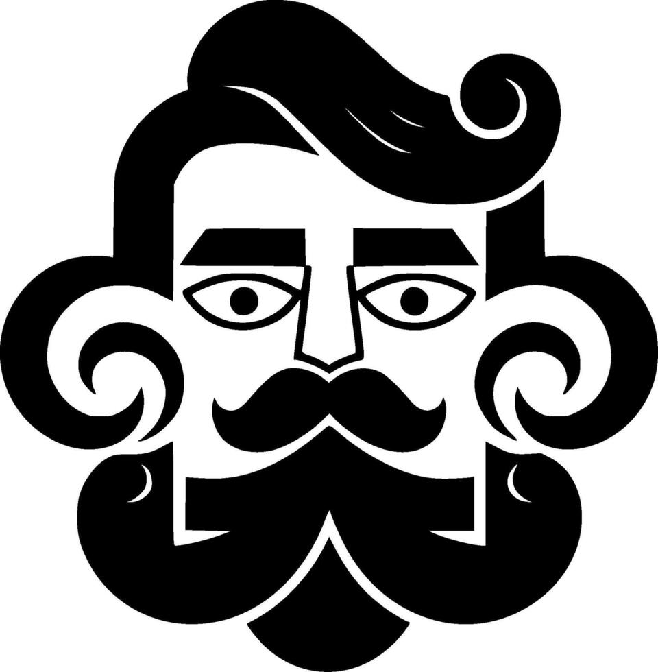 Retro, Black and White illustration vector