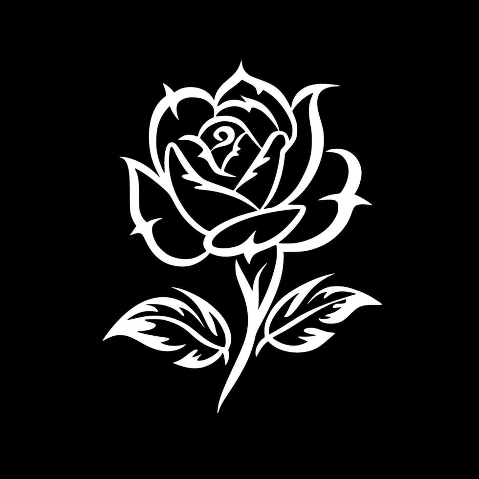 Flower, Black and White illustration vector