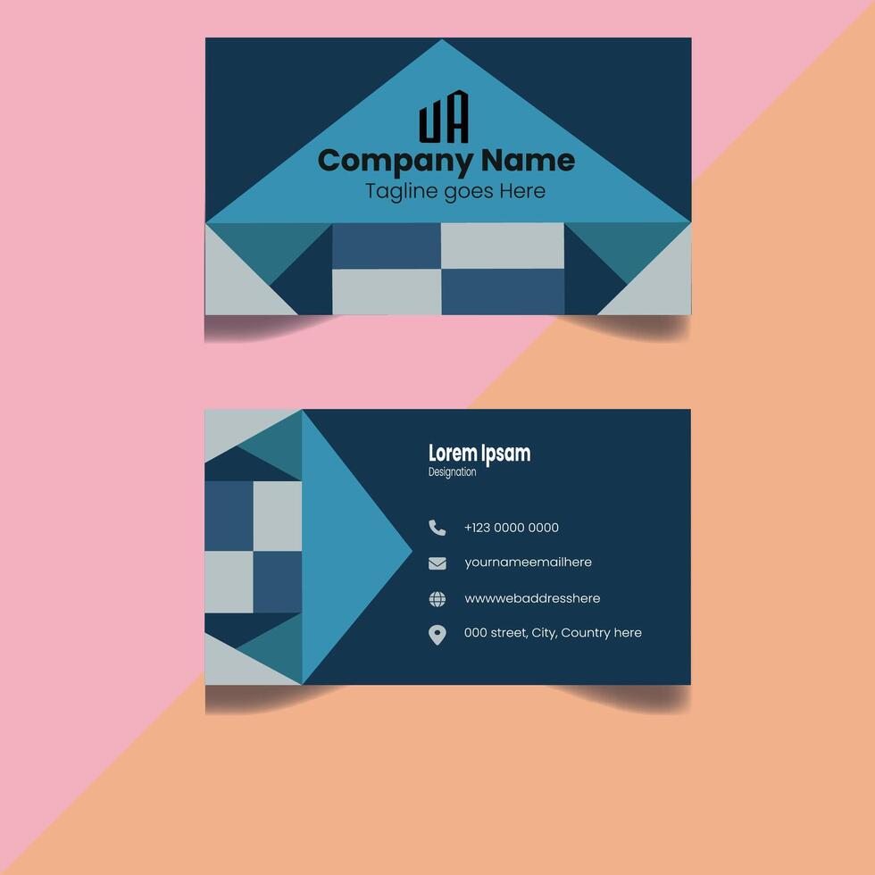 Professional and Minimalist Business Card Design vector