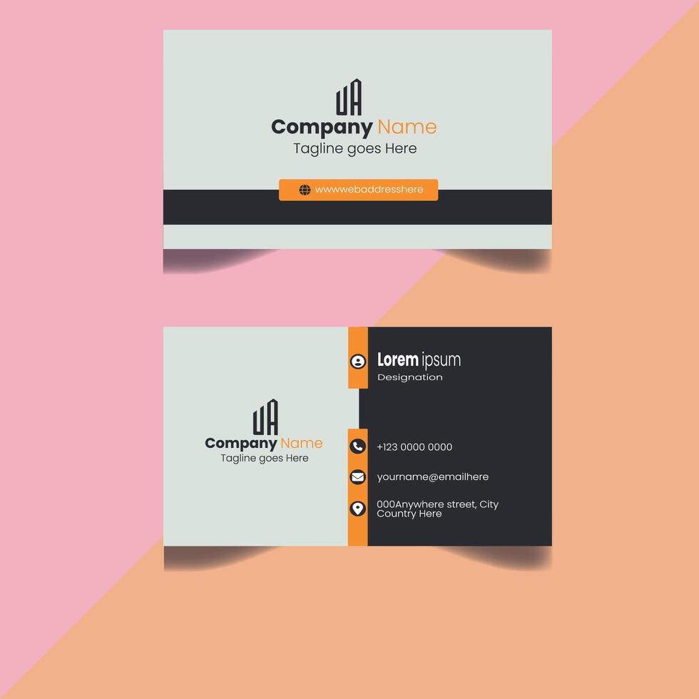 Professional and Minimalist Business Card Design vector