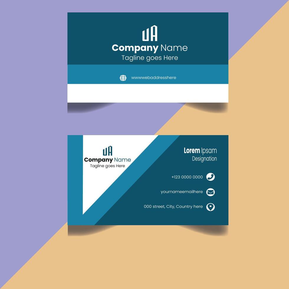 Professional and Minimalist Business Card Design vector