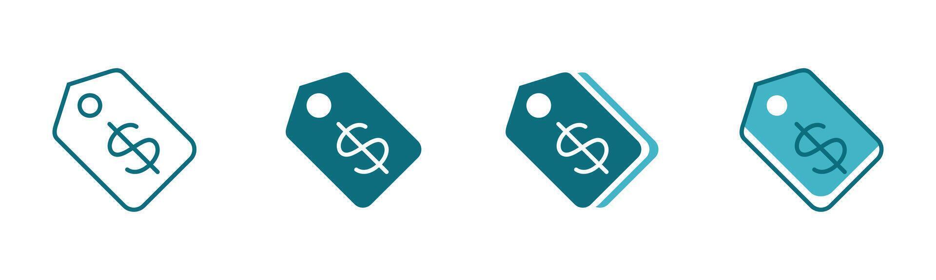 collection of tag icon set for pricing product symbol design vector