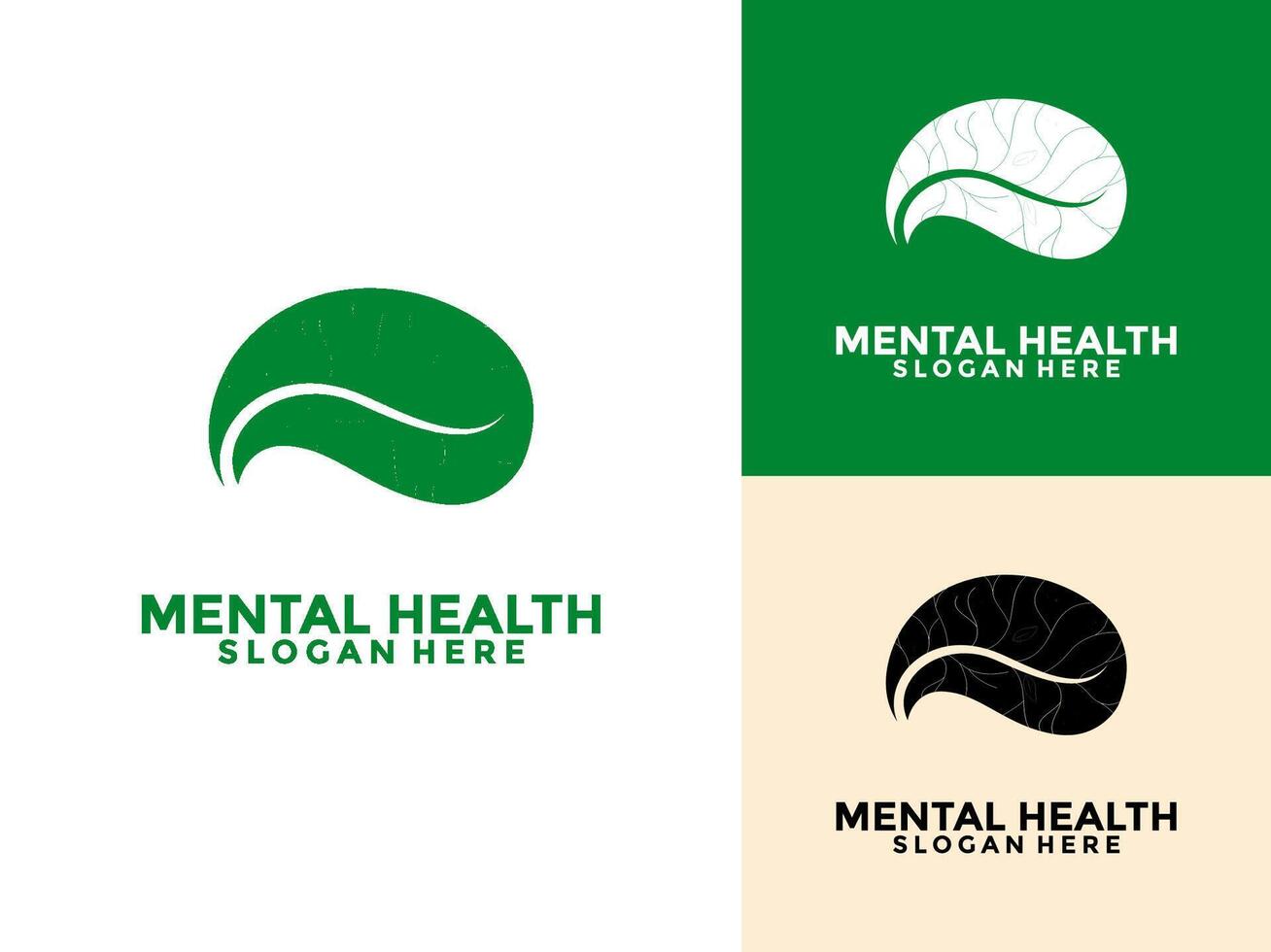 Mental Health Logo Design, Professional modern psychology, Creative healthy mind logo template vector