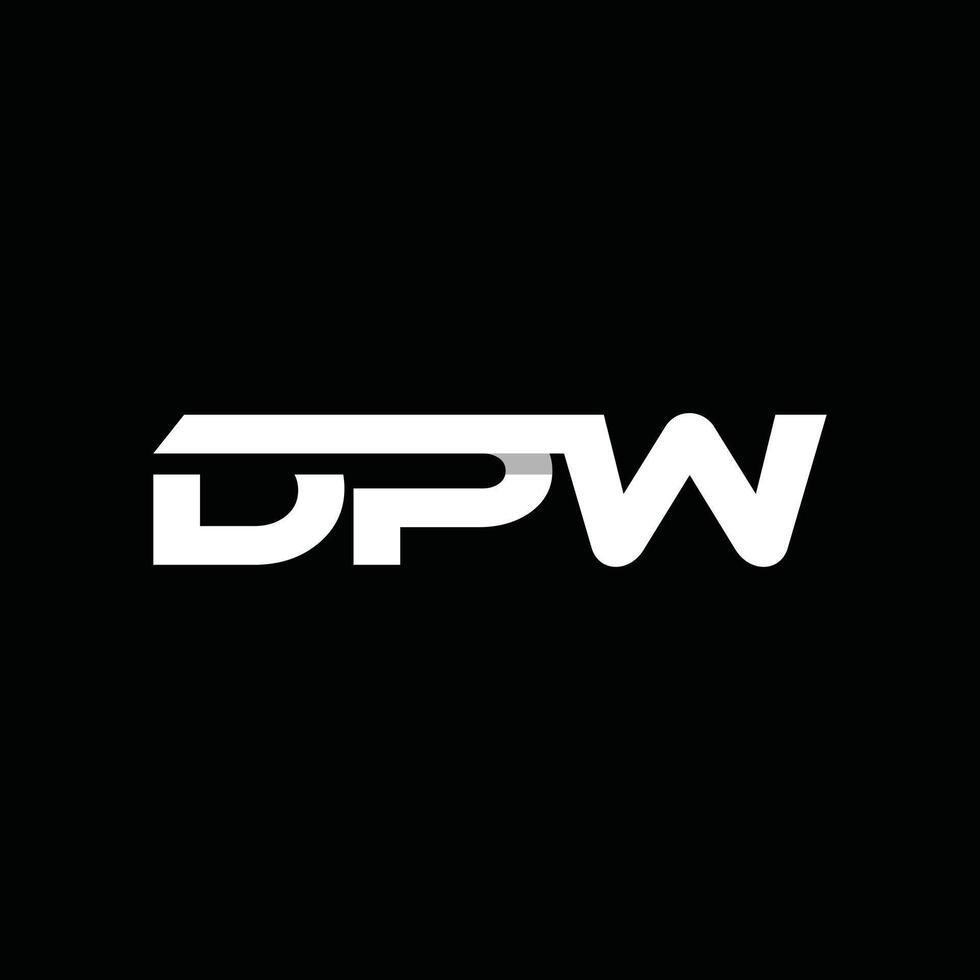 Initial DPW Monogram Geometric Business Modern Icon Design Logo vector