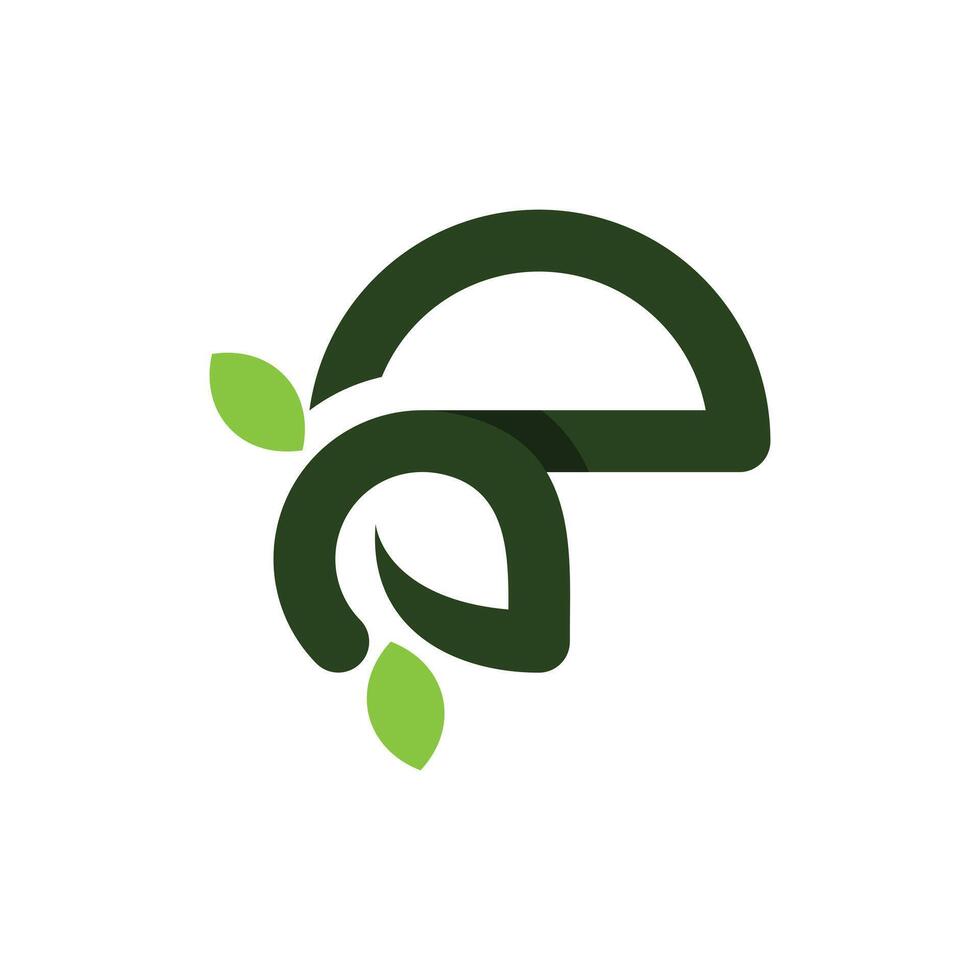 Letter E Leaf Nature Business Icon Simple Creative Design Logo vector