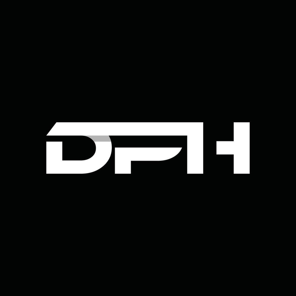 Monogram Geometric Initial DPH Simple Business Creative Design Logo vector