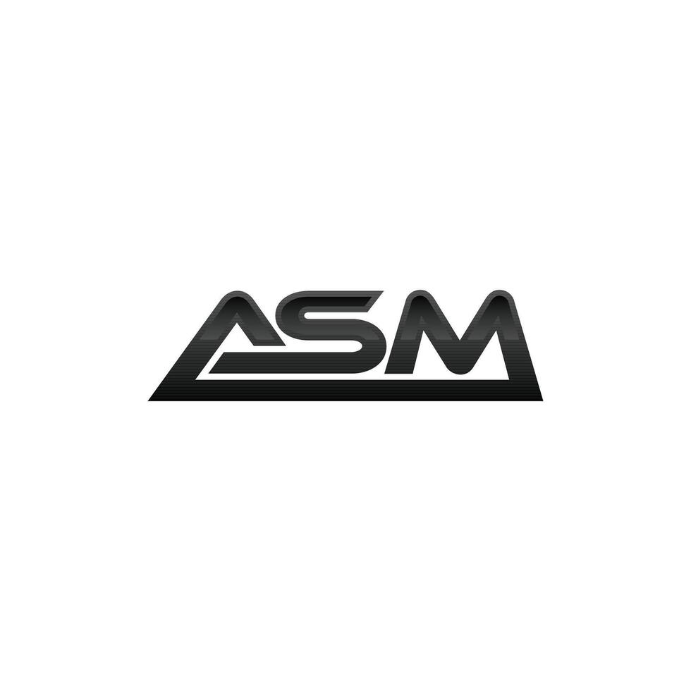 Initial ASM Modern Geometric Creative Business Design Logo Template vector