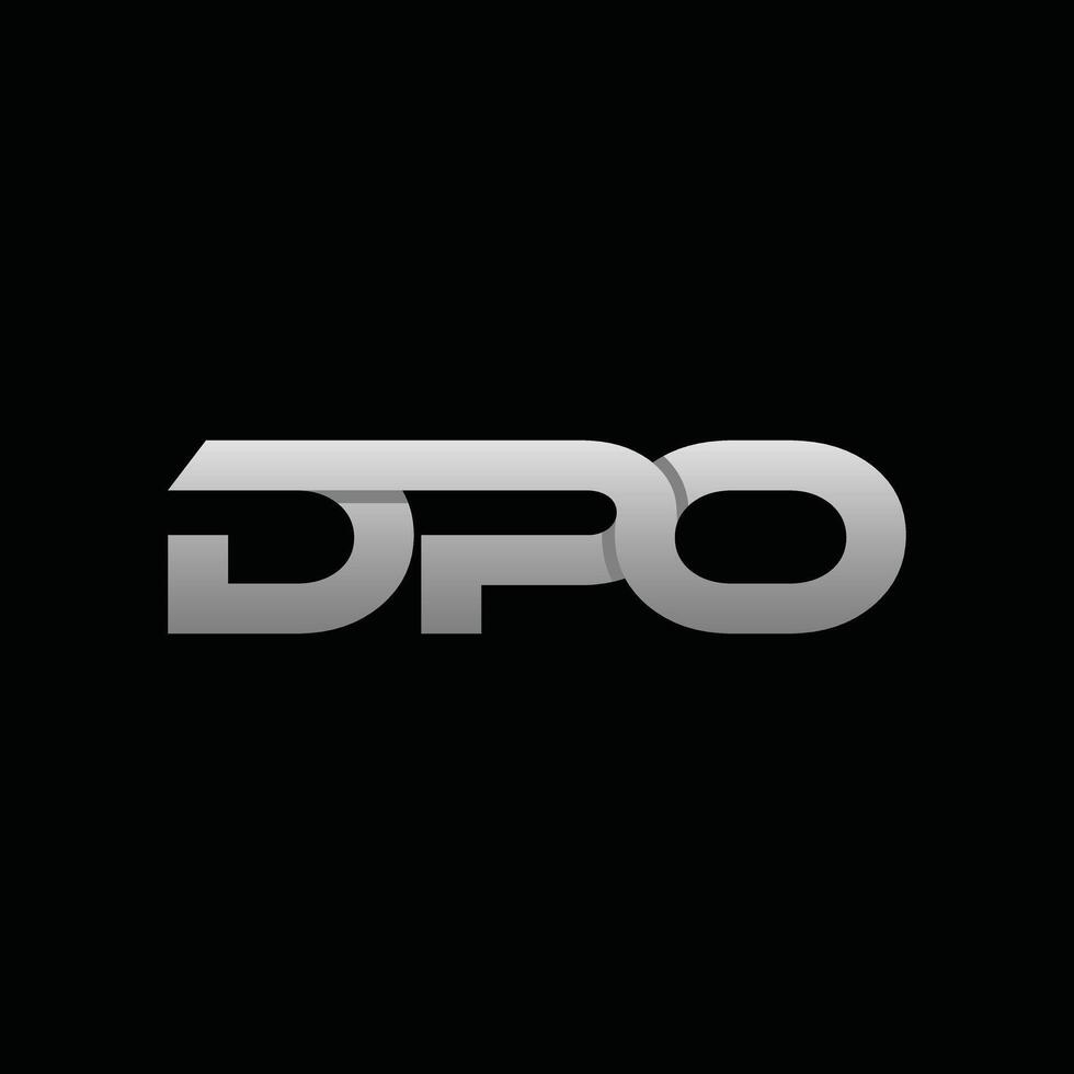 Modern Initial DPO Silver Creative Business Creative Design Logo vector