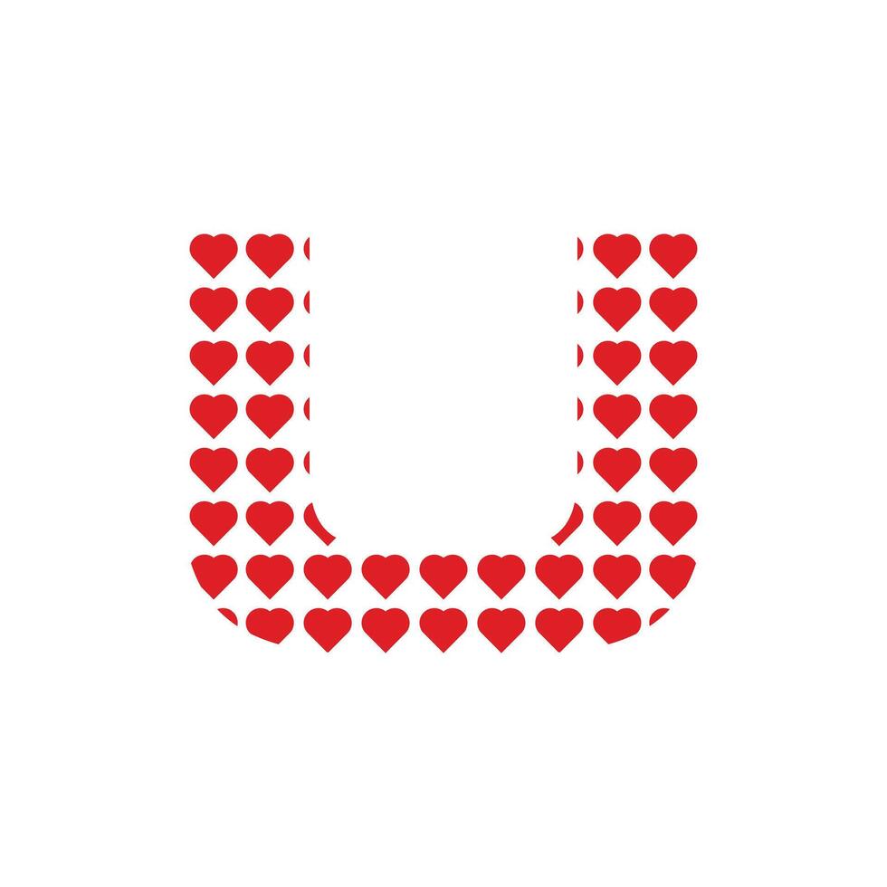 Letter U Loving Pattern Abstract Creative Business Modern Logo vector