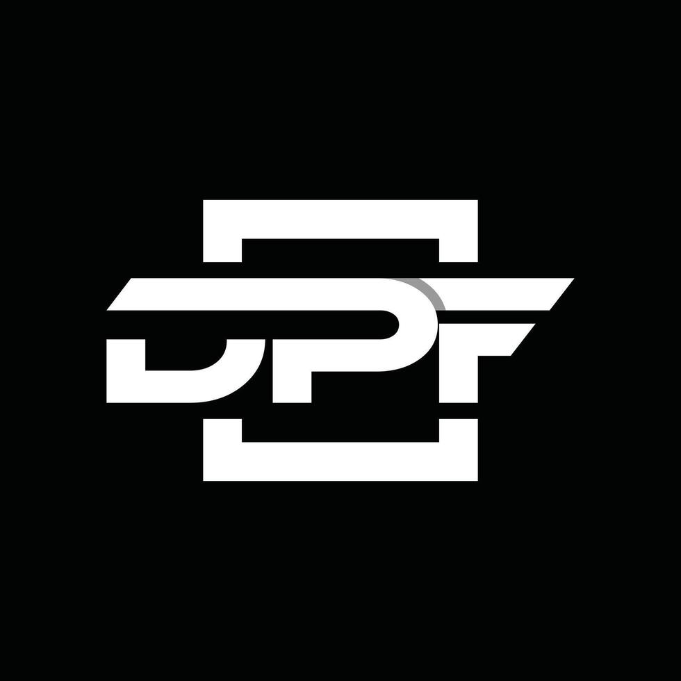 Modern Business Initial DPF Simplicity Creative Design Logo vector
