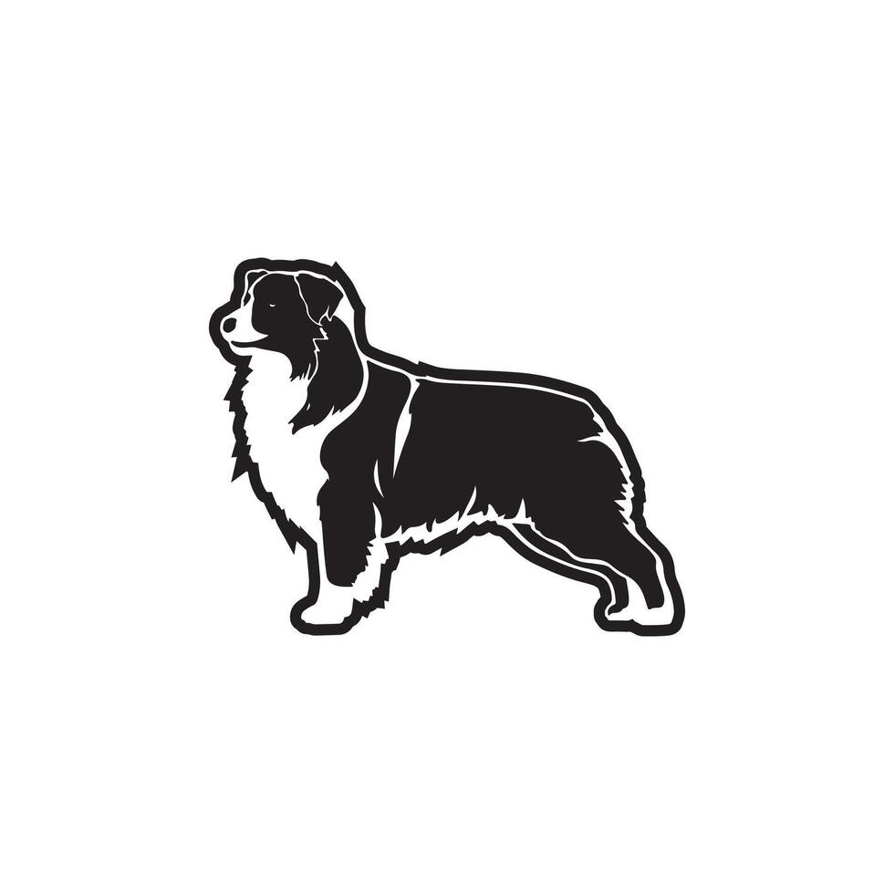 Australian Shepard logo silhouette design vector