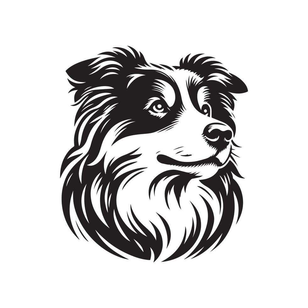 Australian Shepard logo silhouette design vector