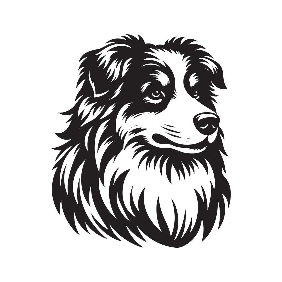 Australian Shepard logo silhouette design vector
