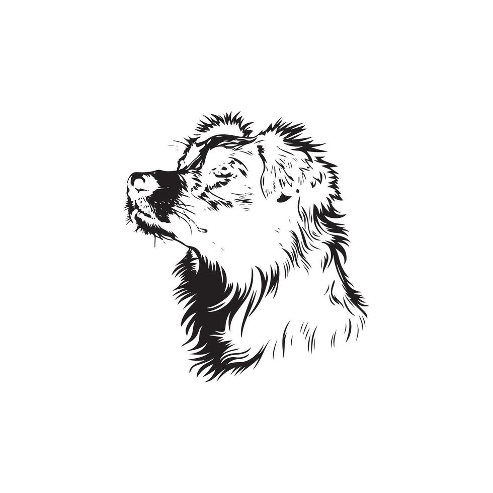 Australian Shepard logo silhouette design vector