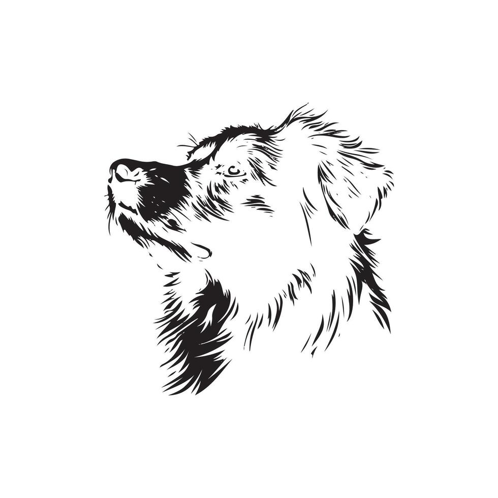 Australian Shepard logo silhouette design vector