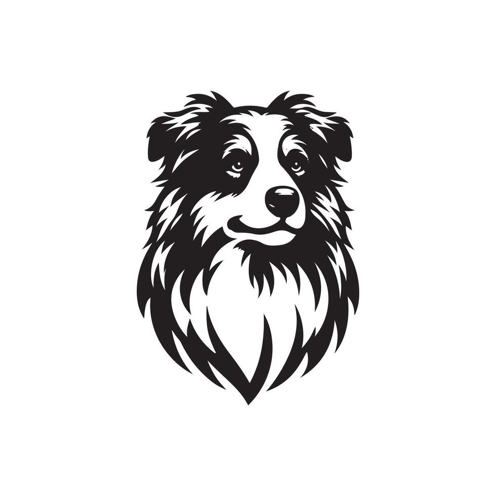 Australian Shepard logo silhouette design vector