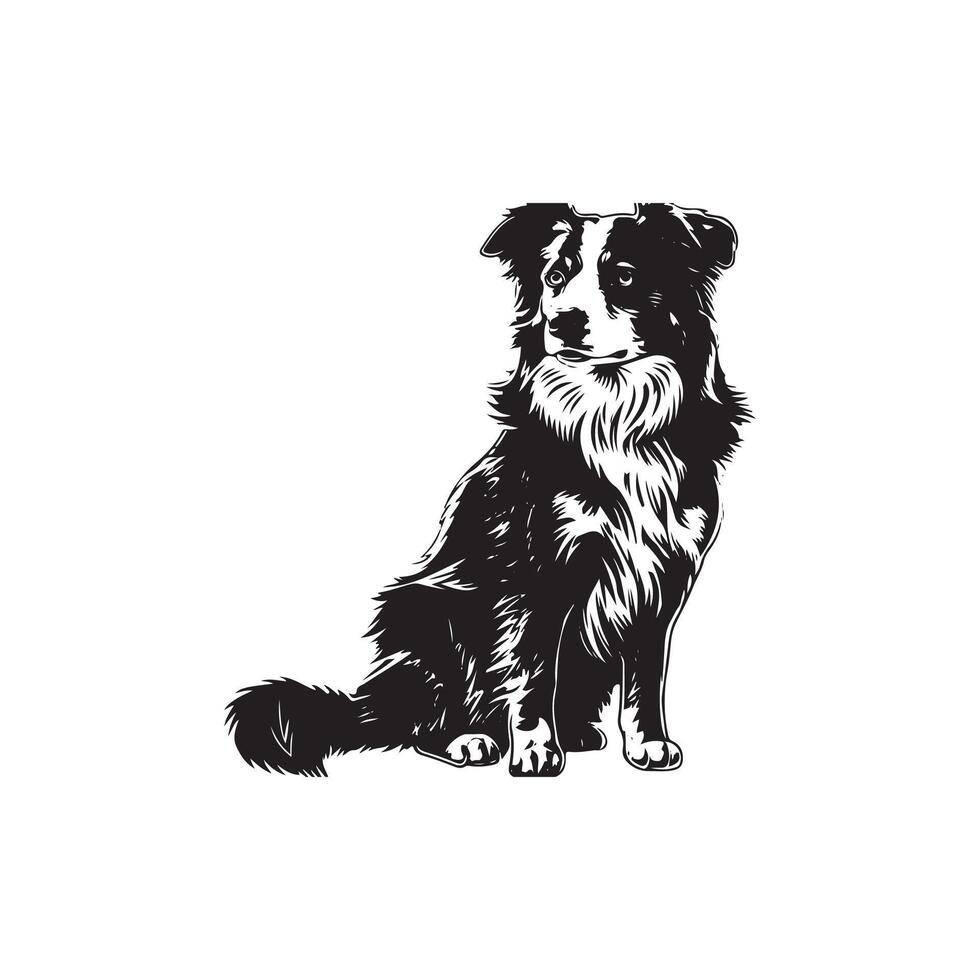 Australian Shepard logo silhouette design vector