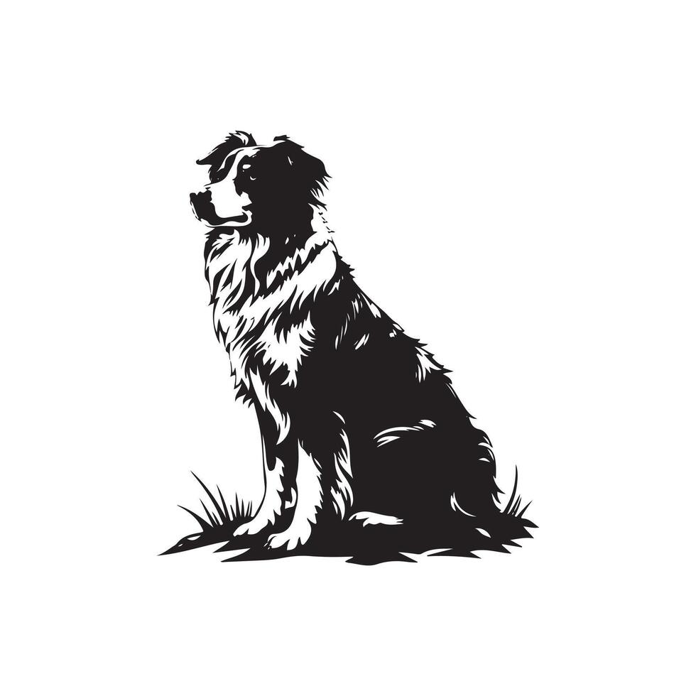 Australian Shepard logo silhouette design vector