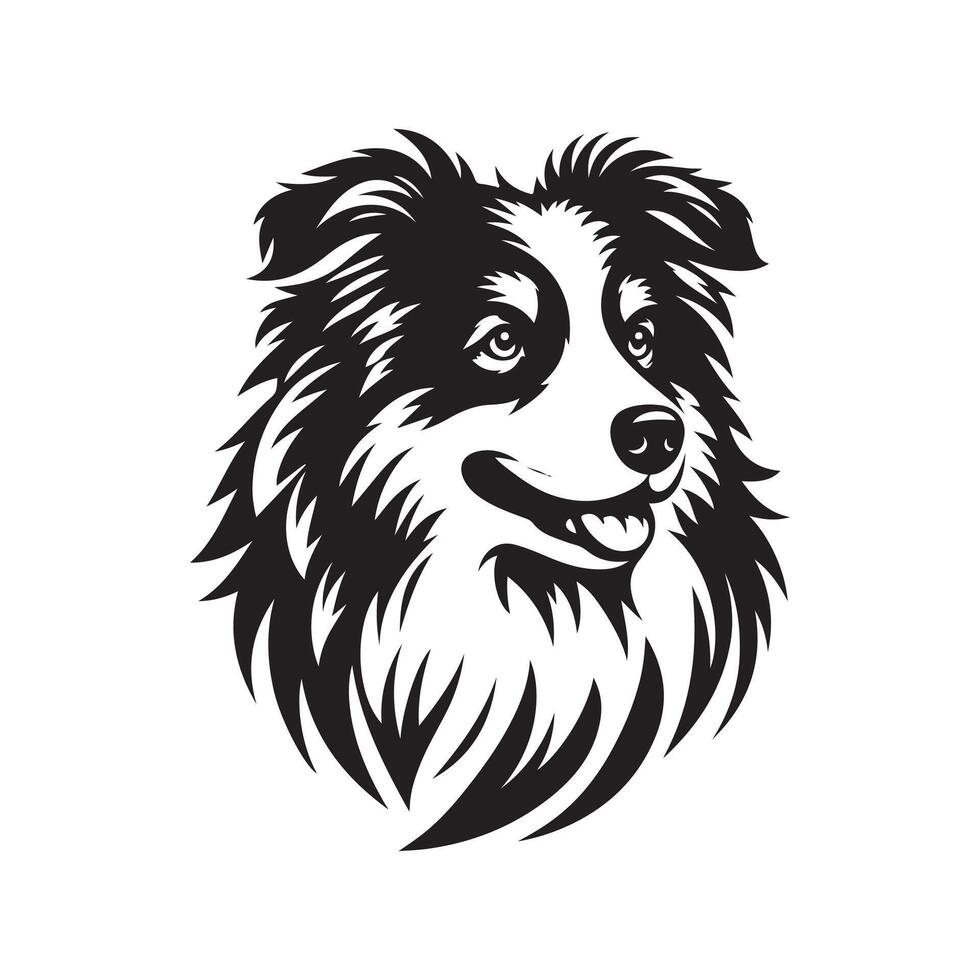 Australian Shepard logo silhouette design vector