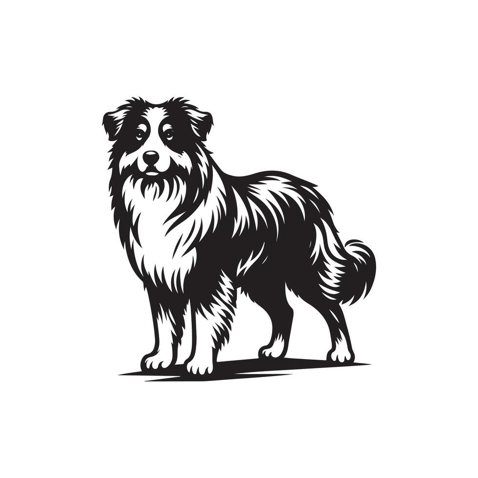 Australian Shepard logo silhouette design vector