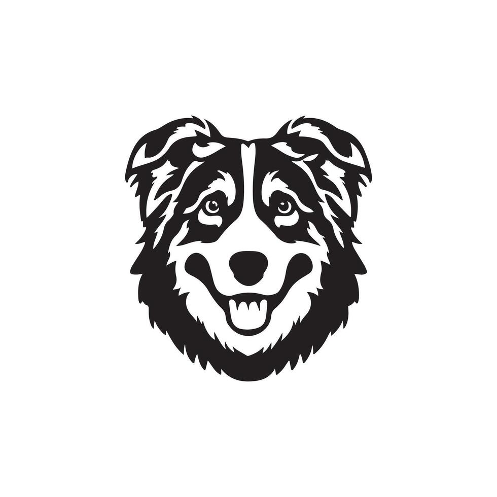 Australian Shepard logo silhouette design vector
