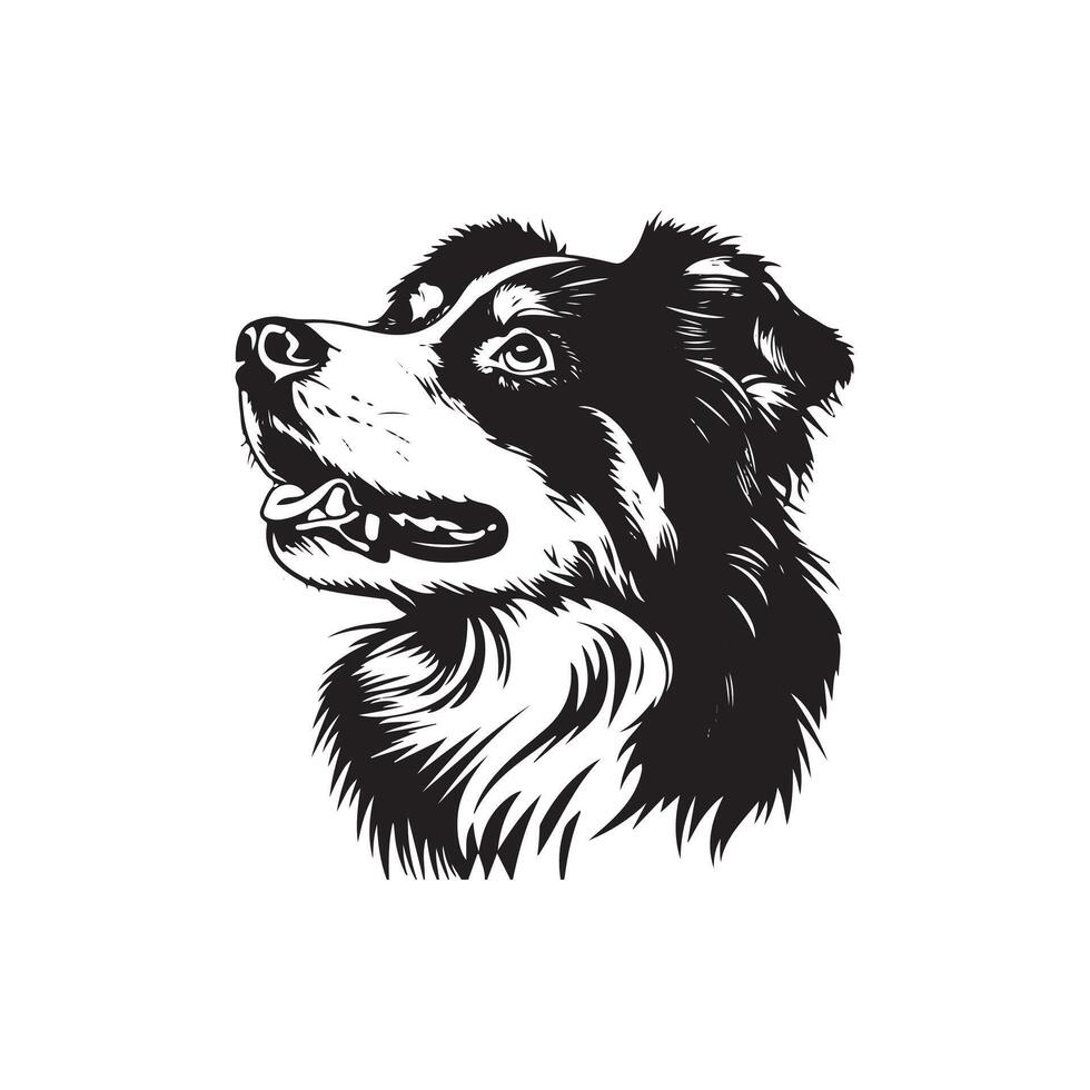 Australian Shepard logo silhouette design vector