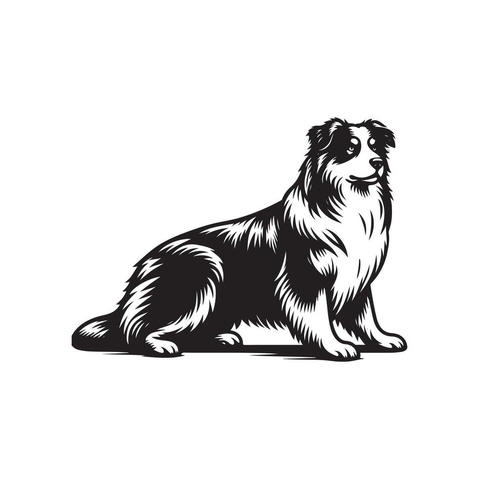 Australian Shepard logo silhouette design vector